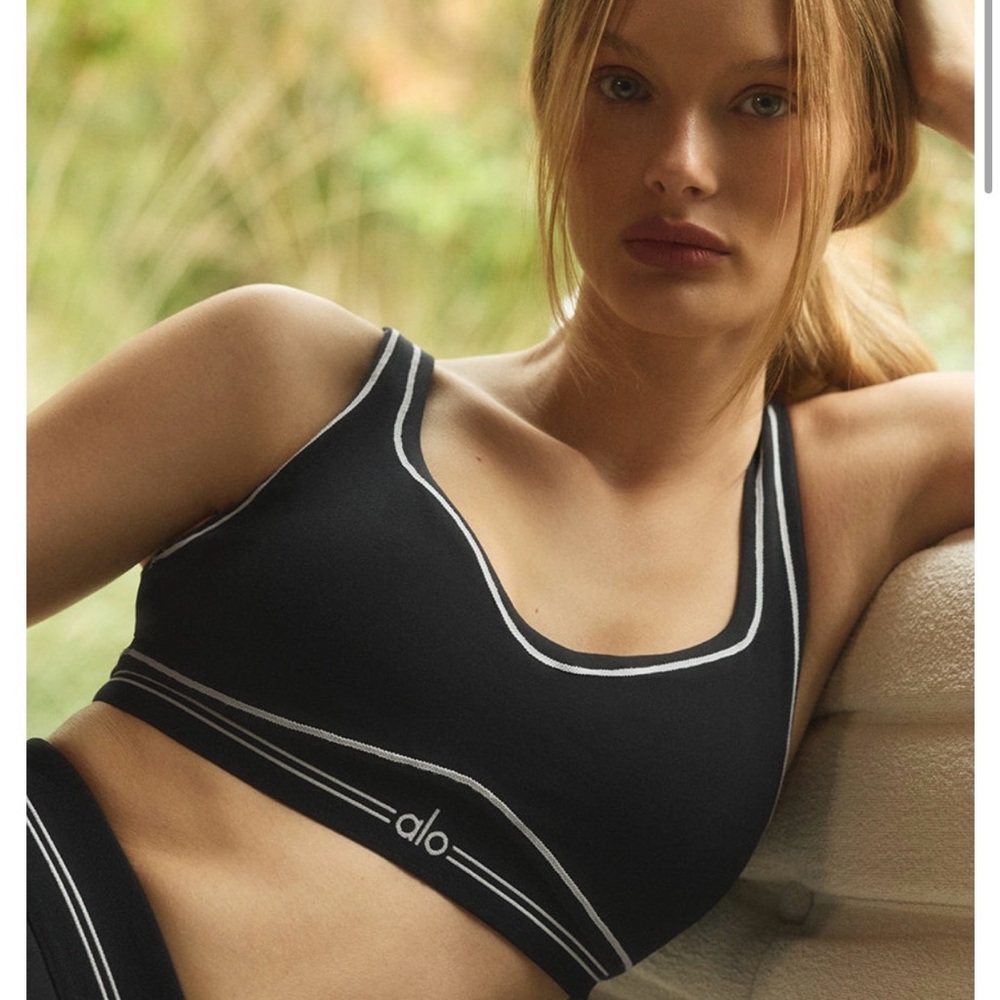 ALO Airbrush Heart Throb Bra - Black/White